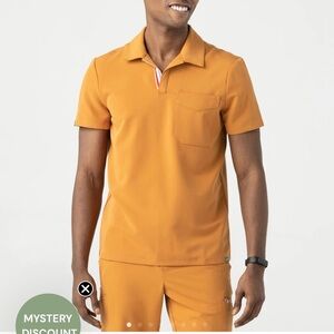 Mediclo Men's Fraser Collar Scrub Top Size Large